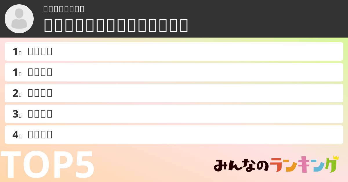 ヌッキーさんの「五等分の花嫁キャラランキング」