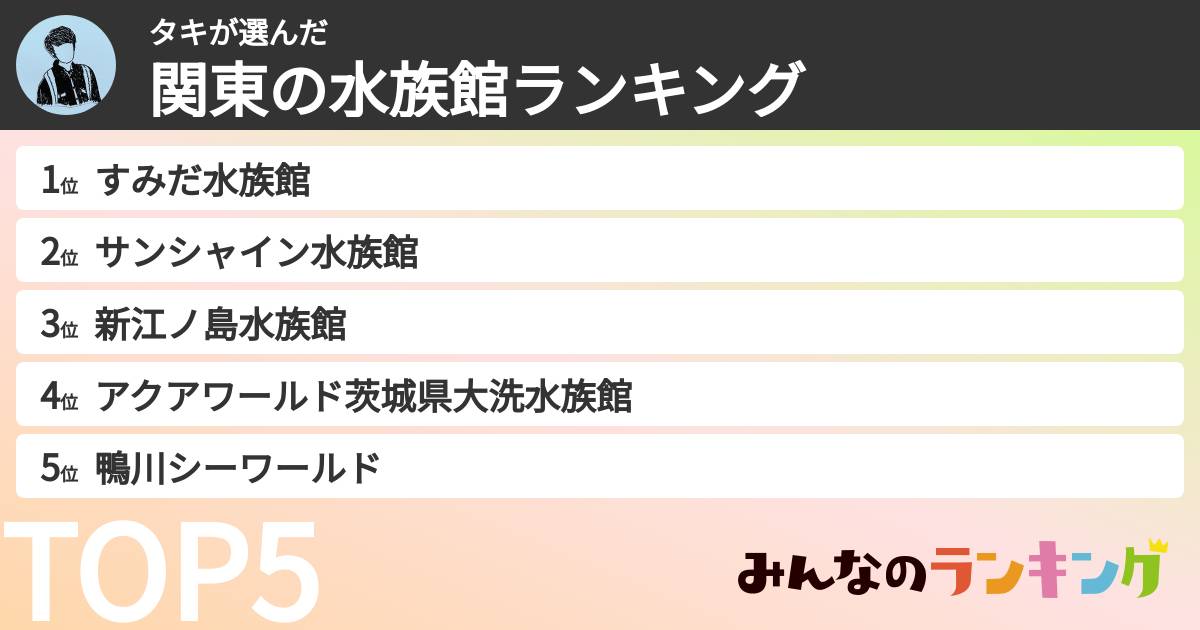 タキさんの「関東の水族館ランキング」