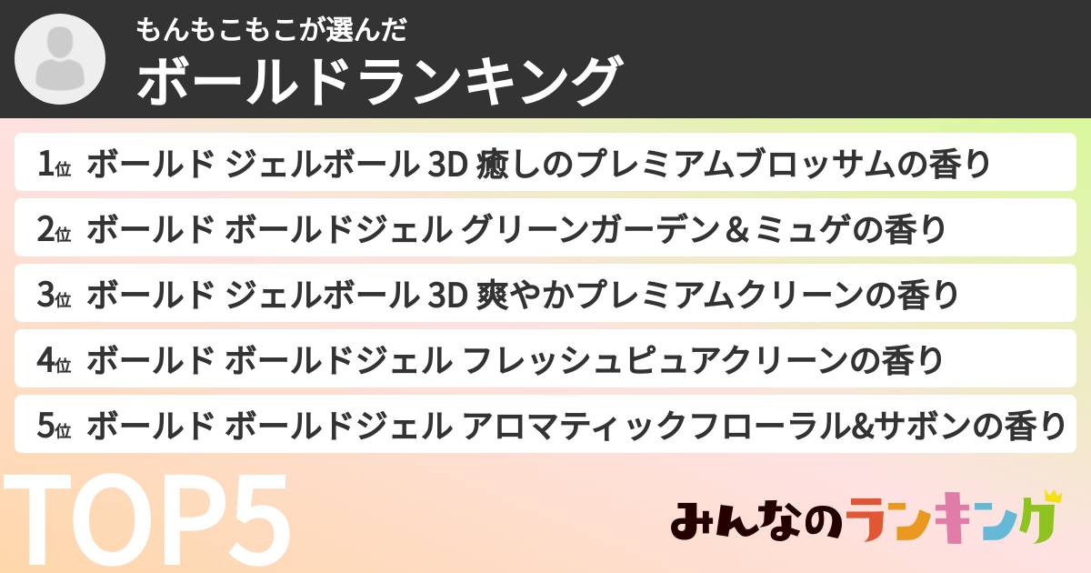 もんもこもこさんの「ボールドランキング」