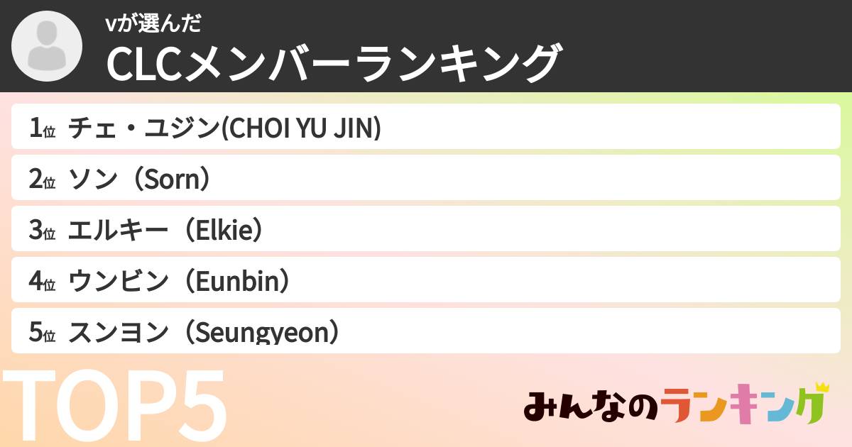 vさんの「CLCメンバーランキング」