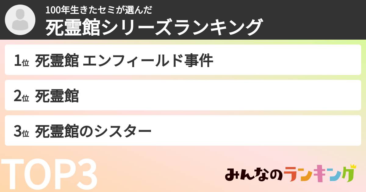 100年生きたセミさんの「死霊館シリーズランキング」