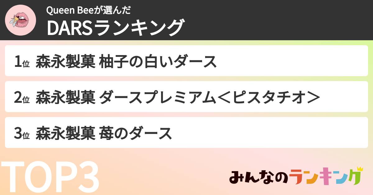 Queen Beeさんの「DARSランキング」