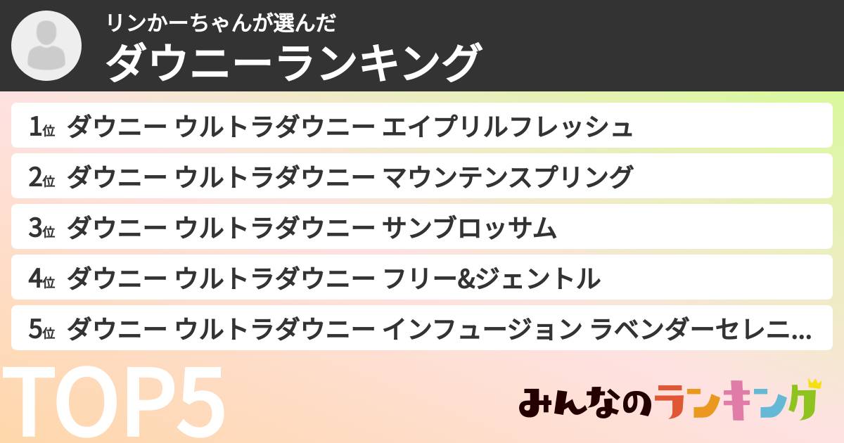 リンかーちゃんさんの「ダウニーランキング」