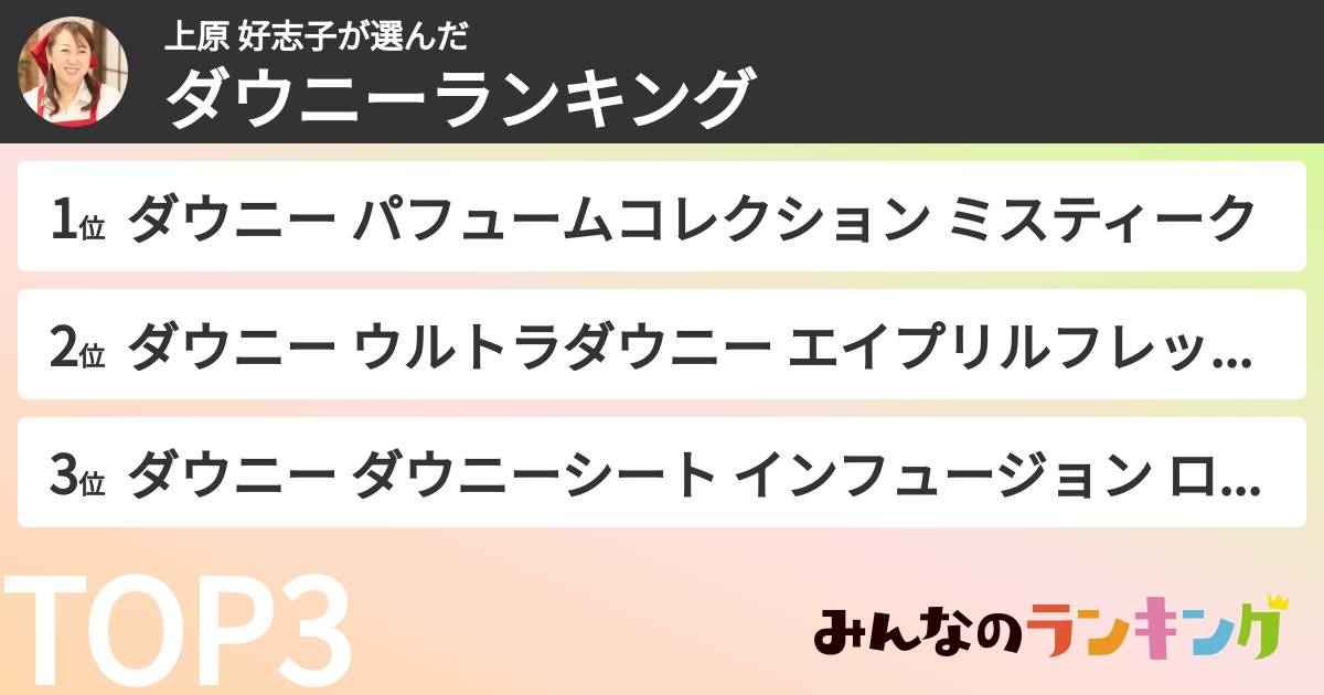 上原 好志子さんの「ダウニーランキング」