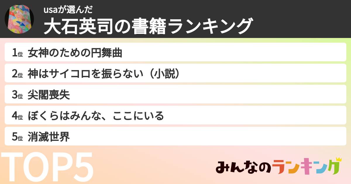 usaさんの「大石英司の書籍ランキング」