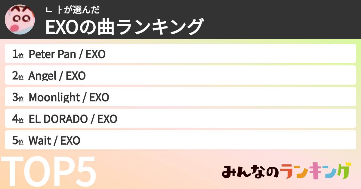 ㄴ ㅏさんの「EXOの曲ランキング」