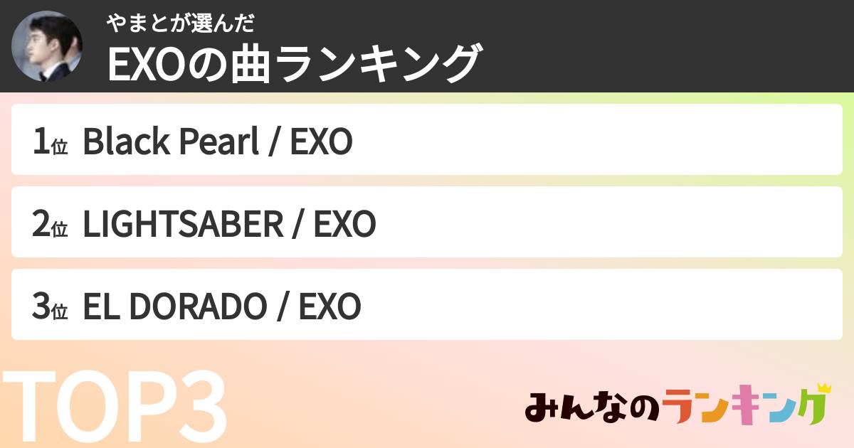 やまとさんの「EXOの曲ランキング」