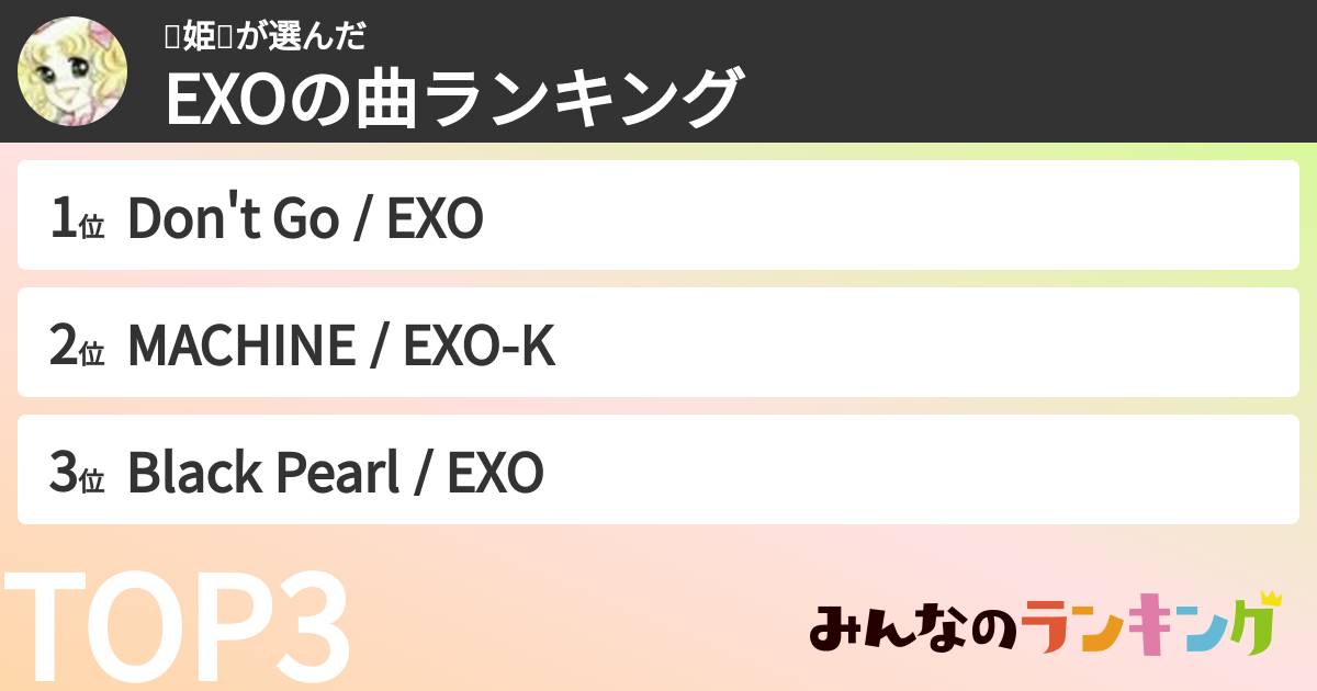 🎀姫🎀さんの「EXOの曲ランキング」