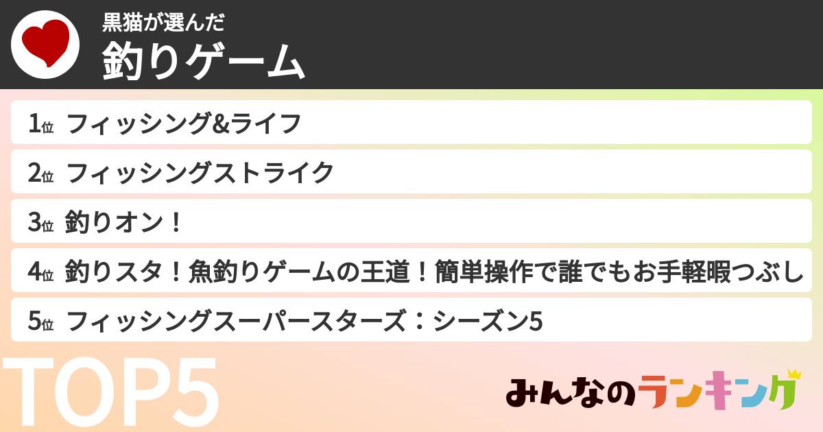 黒猫さんの「釣りゲーム」
