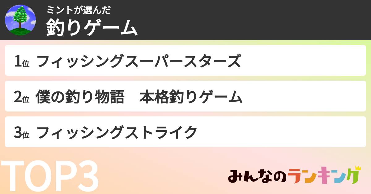 ミントさんの「釣りゲーム」