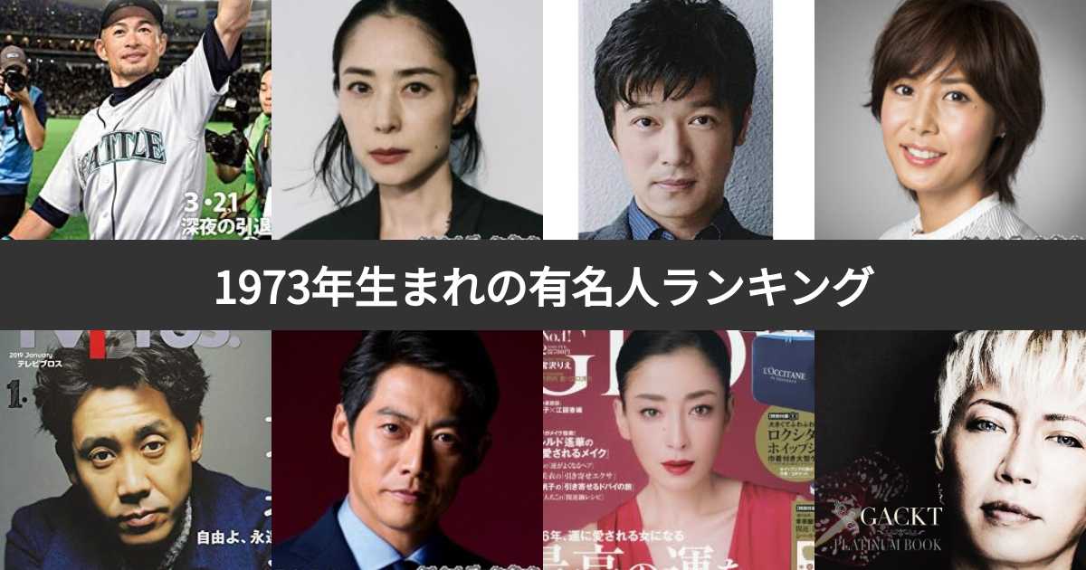 人気投票 1 55位 1973年生まれの有名人ランキング 昭和48年生まれの芸能人 スポーツ選手人気no 1は みんなのランキング