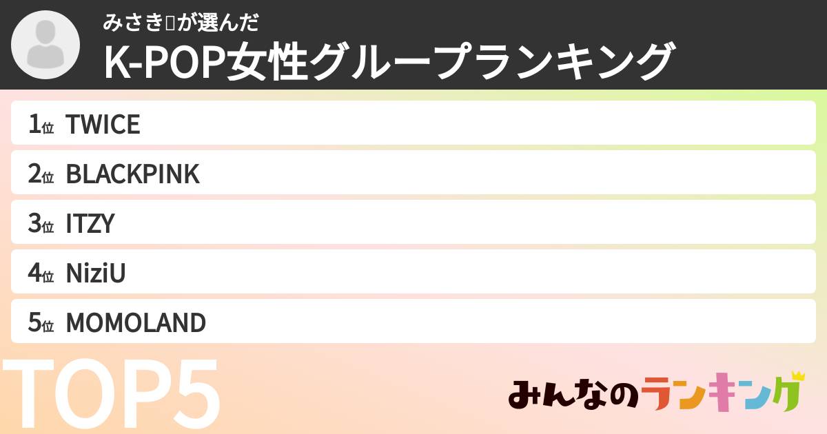 みさき❣️さんの「K-POP女性グループランキング」