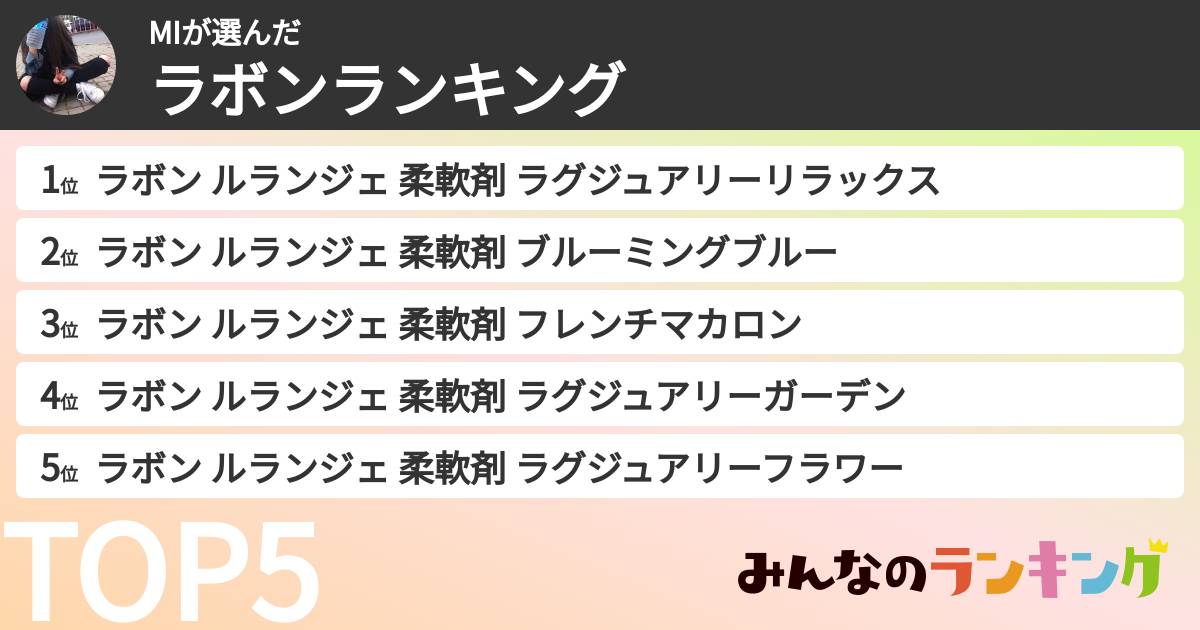 MIさんの「ラボンランキング」