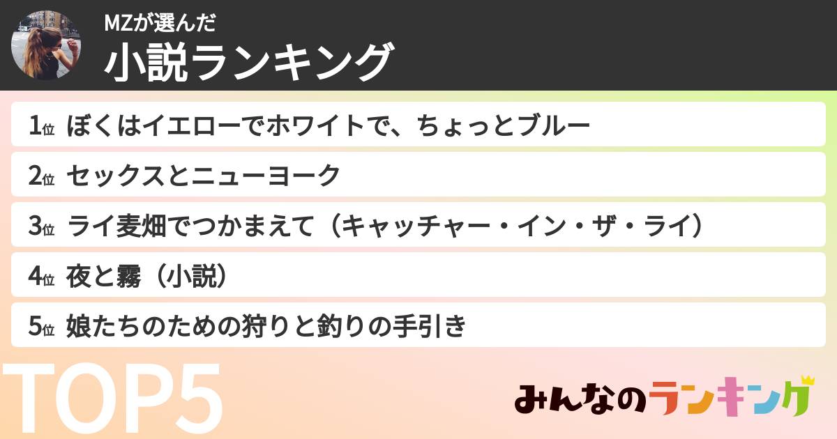 MZさんの「小説ランキング」
