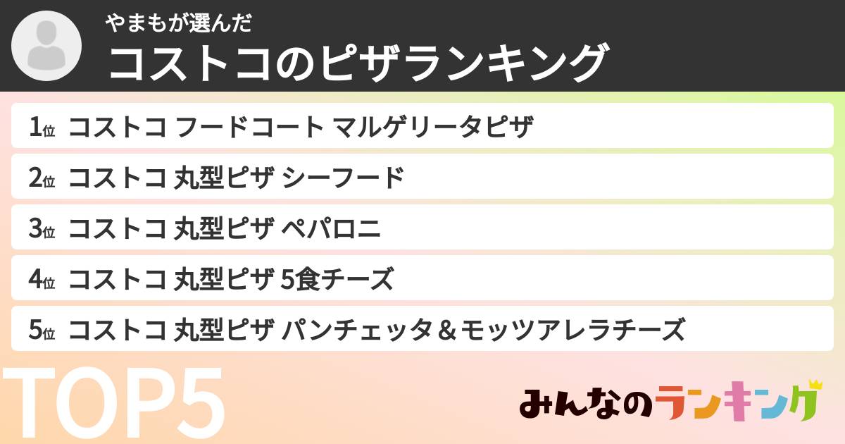やまもさんの「コストコのピザランキング」