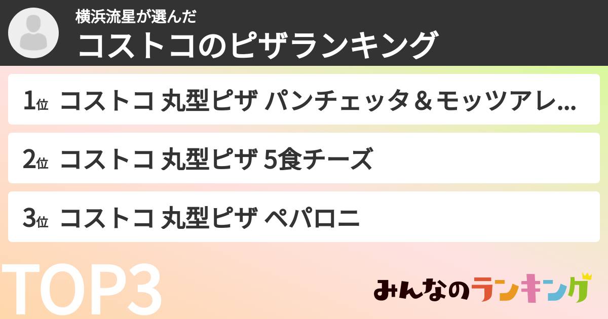 横浜流星さんの「コストコのピザランキング」