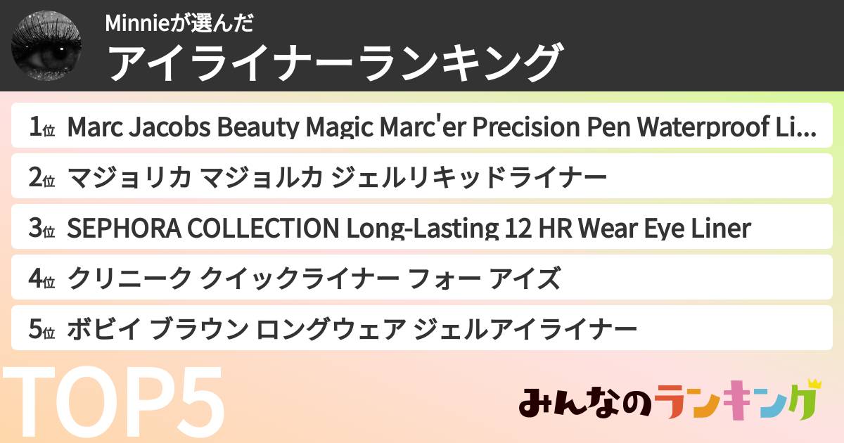 Minnieさんの「アイライナーランキング」