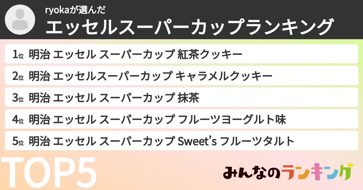 ryokaさんの「エッセルスーパーカップランキング」