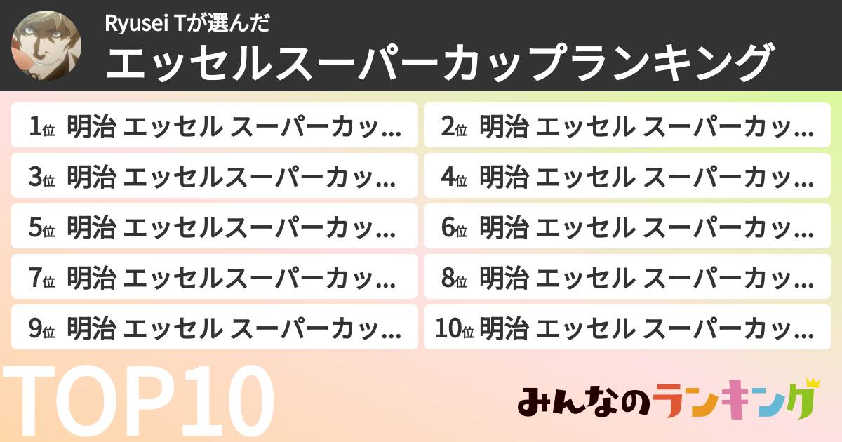Ryusei Tさんの「エッセルスーパーカップランキング」