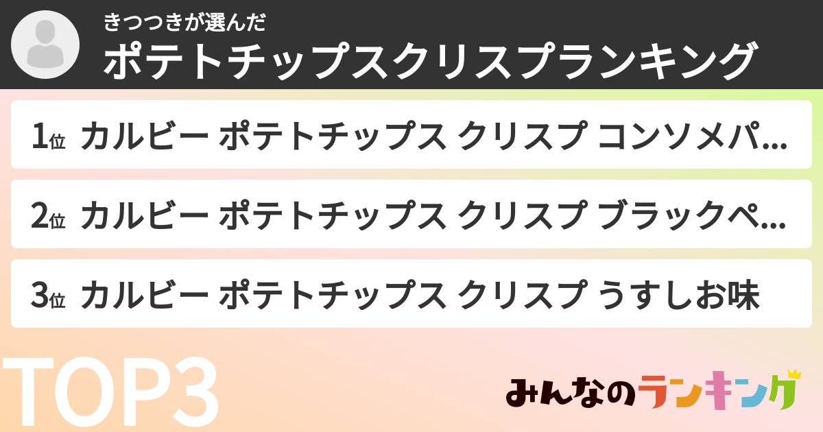 きつつきさんの「ポテトチップスクリスプランキング」