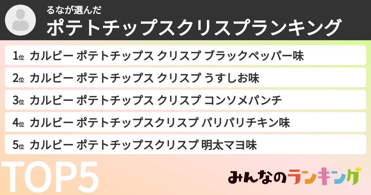るなさんの「ポテトチップスクリスプランキング」