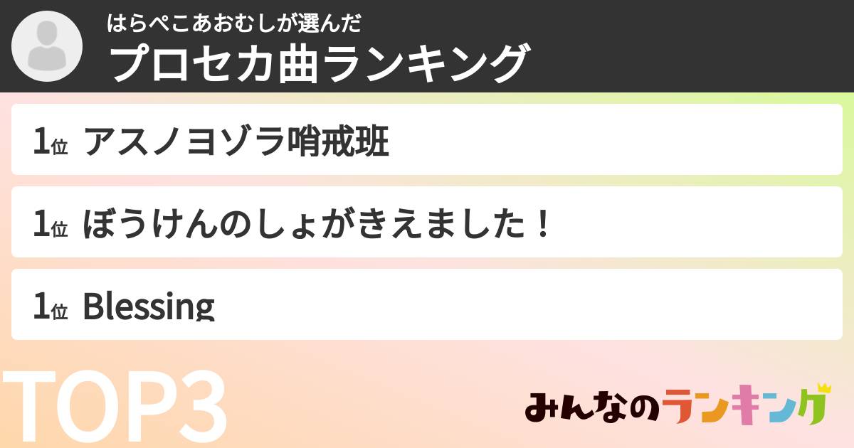 はらぺこあおむしさんの「プロセカ曲ランキング」