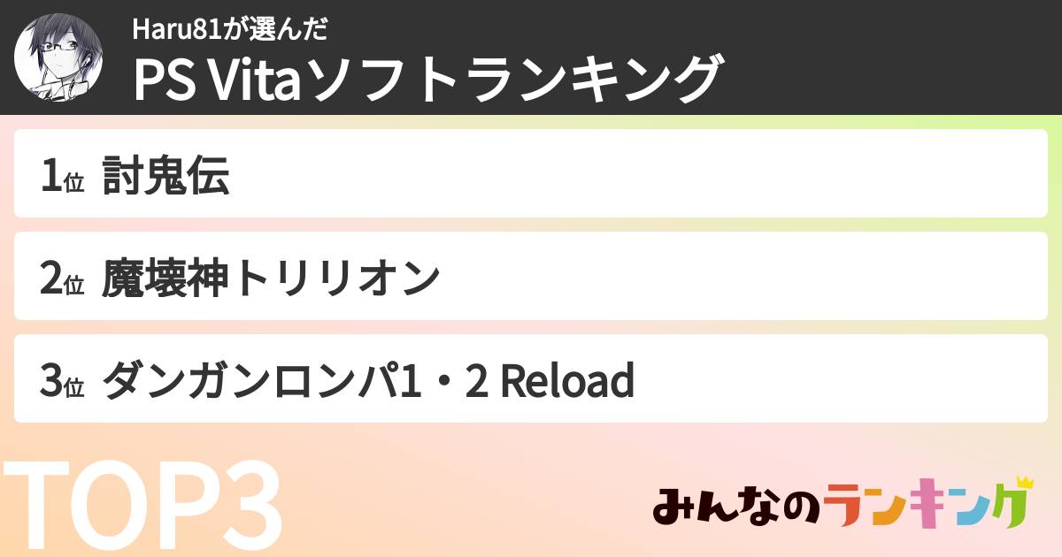 Haru81さんの「PS Vitaソフトランキング」