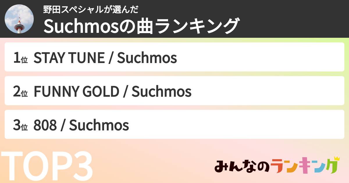 野田スペシャルさんの「Suchmosの曲ランキング」