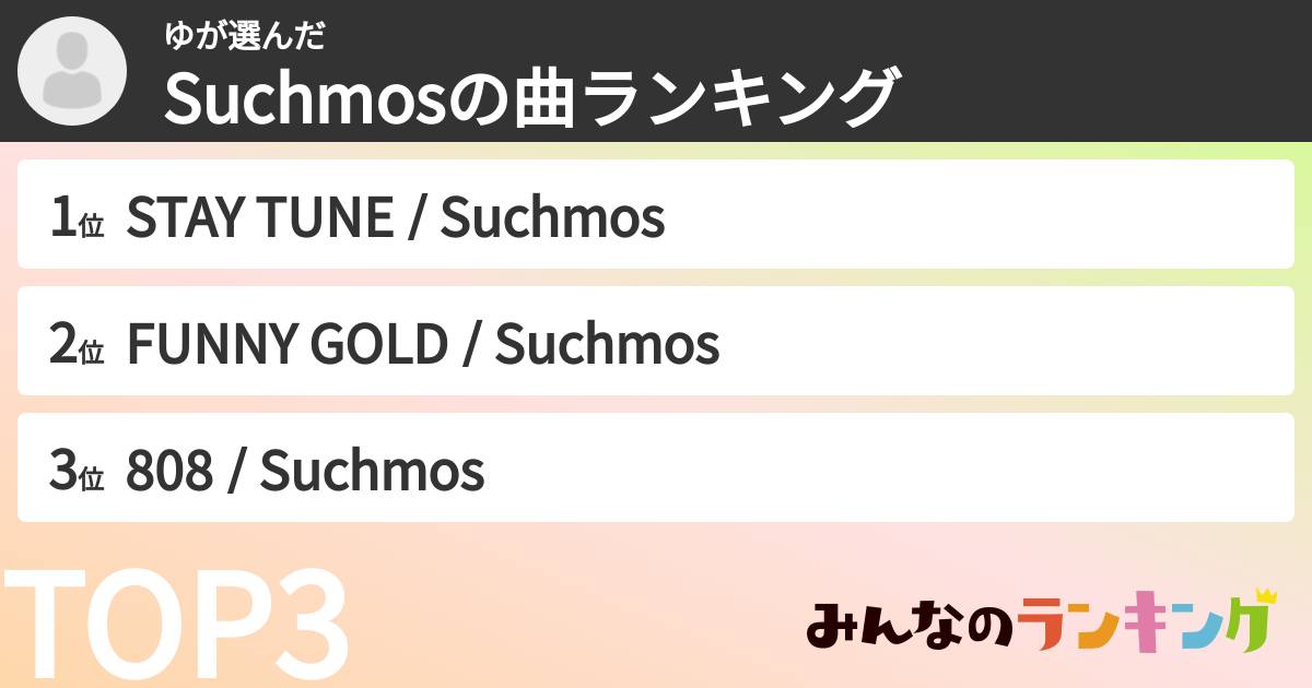 ゆさんの「Suchmosの曲ランキング」