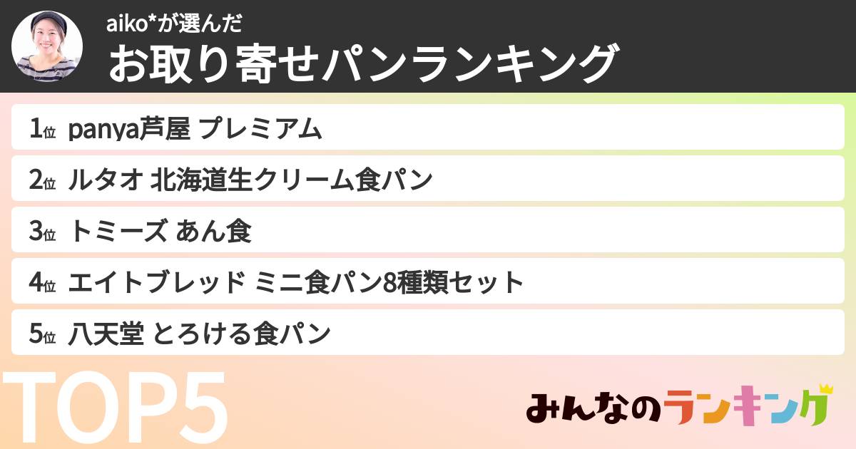 aiko*さんの「お取り寄せパンランキング」