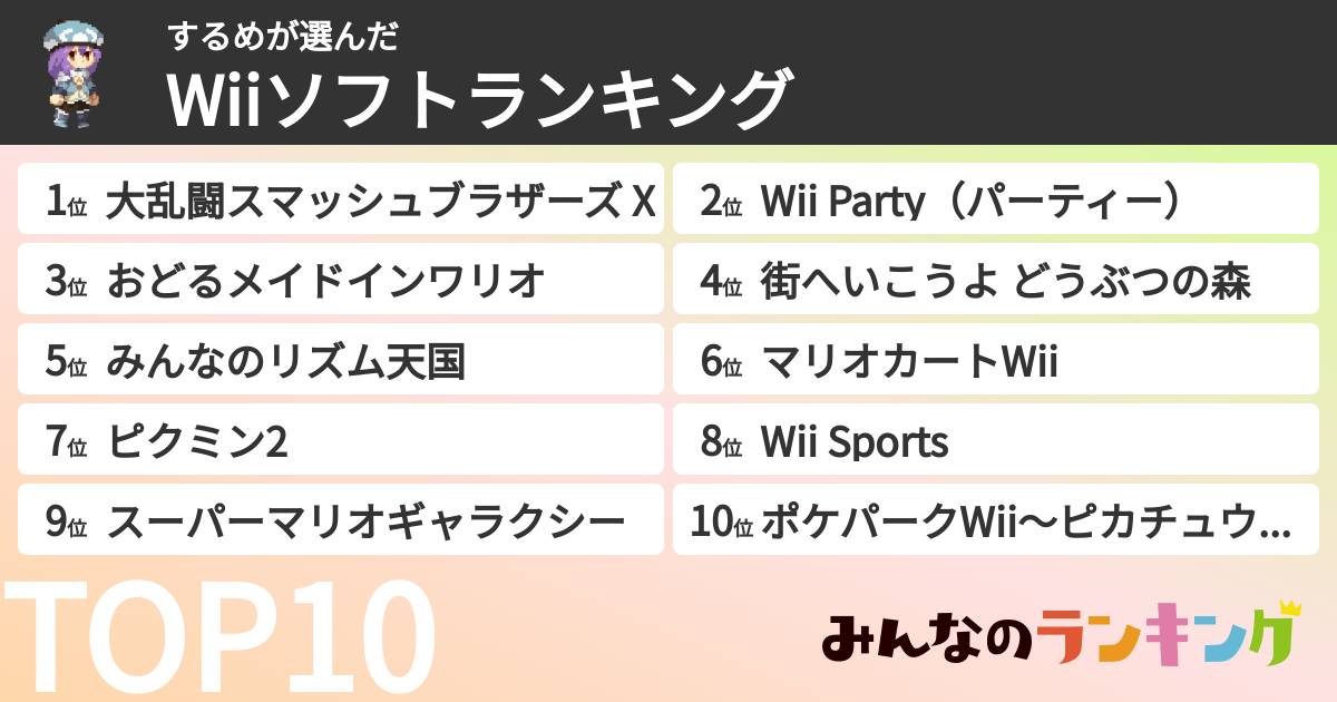 するめさんの「Wiiソフトランキング」