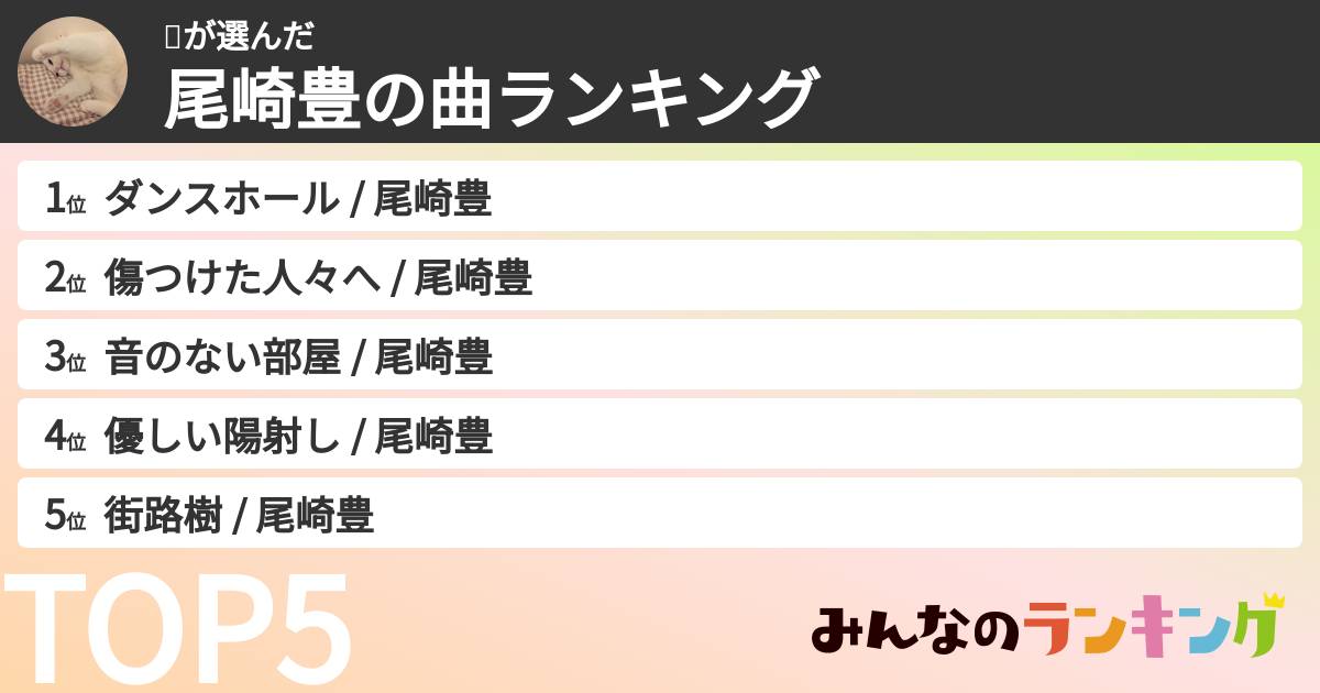 ⚪️さんの「尾崎豊の曲ランキング」