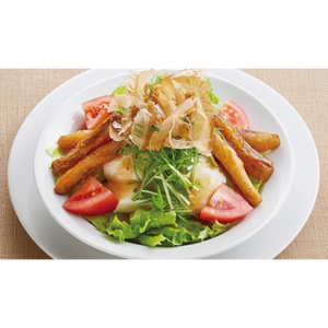 シャキシャキ水菜のお豆富サラダ