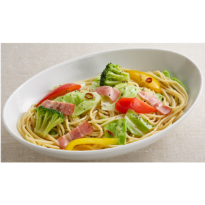 彩り野菜のペペロンチーノ