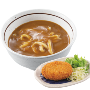 カレーうどん コロッケ付き