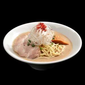麺屋 極鶏 鶏だくラーメン(超濃厚肉濁鶏白湯スープ使用)