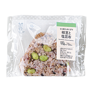 ローソン もち麦入り枝豆と塩昆布おにぎり