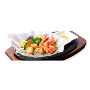 海老と帆立のあつあつグリル ~温野菜添え~