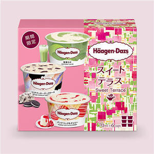 ハーゲンダッツ アソートボックス スイート テラス（抹茶ラテ・ココアクッキーチーズケーキ・パンナコッタ＆チェリー）