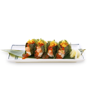 一口贅沢こぼれ寿司(海ぶどうのせ)