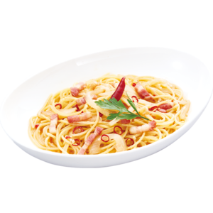 ベーコンとオニオンのぺペロンチーノ