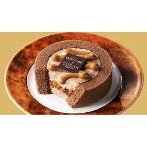 ローソン Uchi Cafe’ SWEETS×GODIVA キャラメルショコラロールケーキ