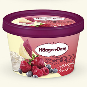 ハーゲンダッツ ミニカップ CREAMY GELATO ミックスベリー&クリームチーズ