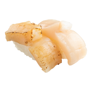 ジャンボ貝柱食べ比べ（生・醤油炙り）