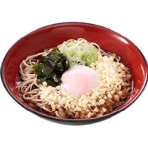 冷したぬき温泉玉子そば