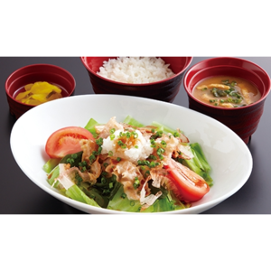 豚肉とキャベツのポン酢かけ定食