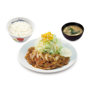 豚肩ロースの豚焼肉定食