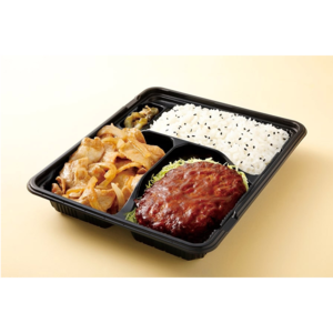 デミハンバーグ生姜焼き弁当