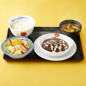 ブラウンソースハンバーグ定食