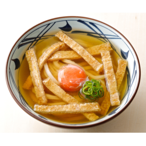 月見刻みきつねうどん